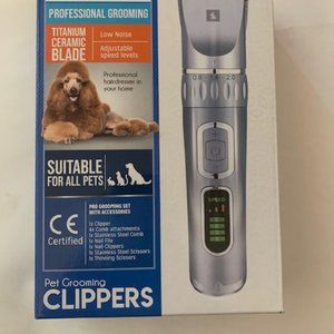 Pet Grooming Clippers Kit rechargeble with Nail Clipper additional accessories